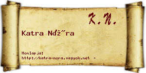 Katra Nóra névjegykártya